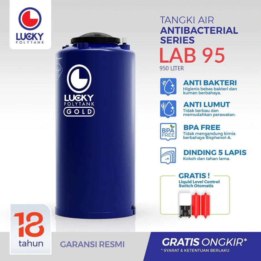 Tandon Air Anti Bakteri Lucky 950 liter (LAB 95)
