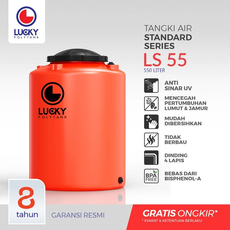 Tandon Air Standar Lucky 550 liter (LS 55)