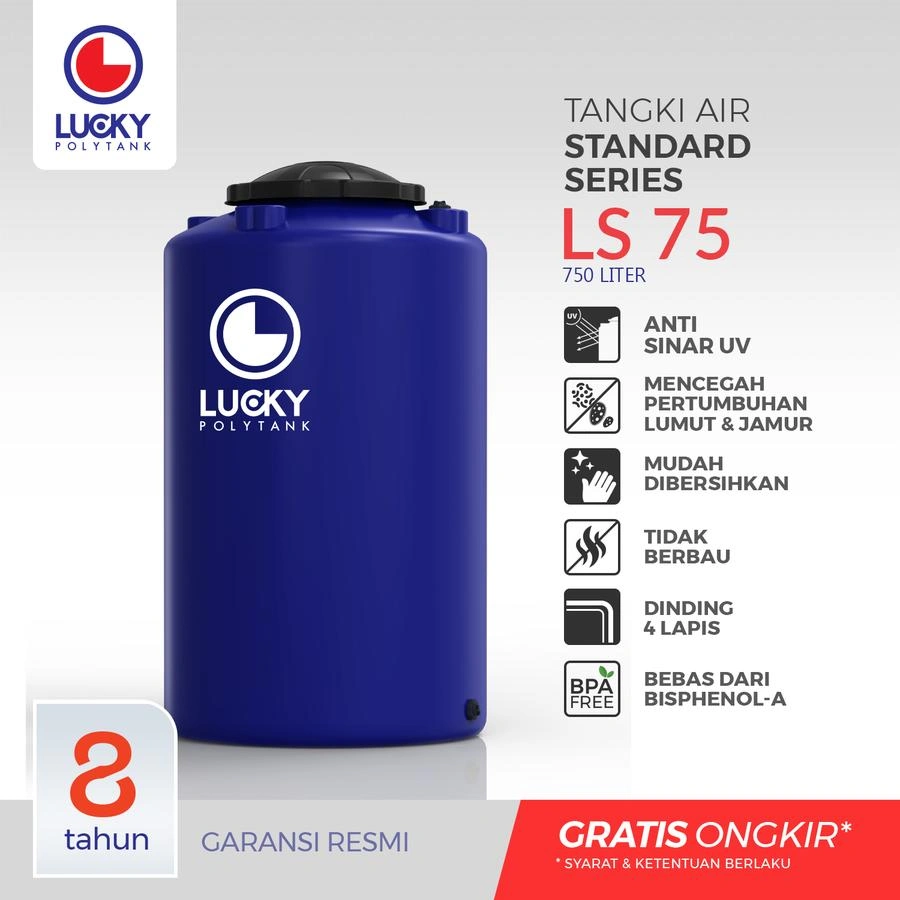 Tandon Air Standar Lucky 750 liter (LS 75)