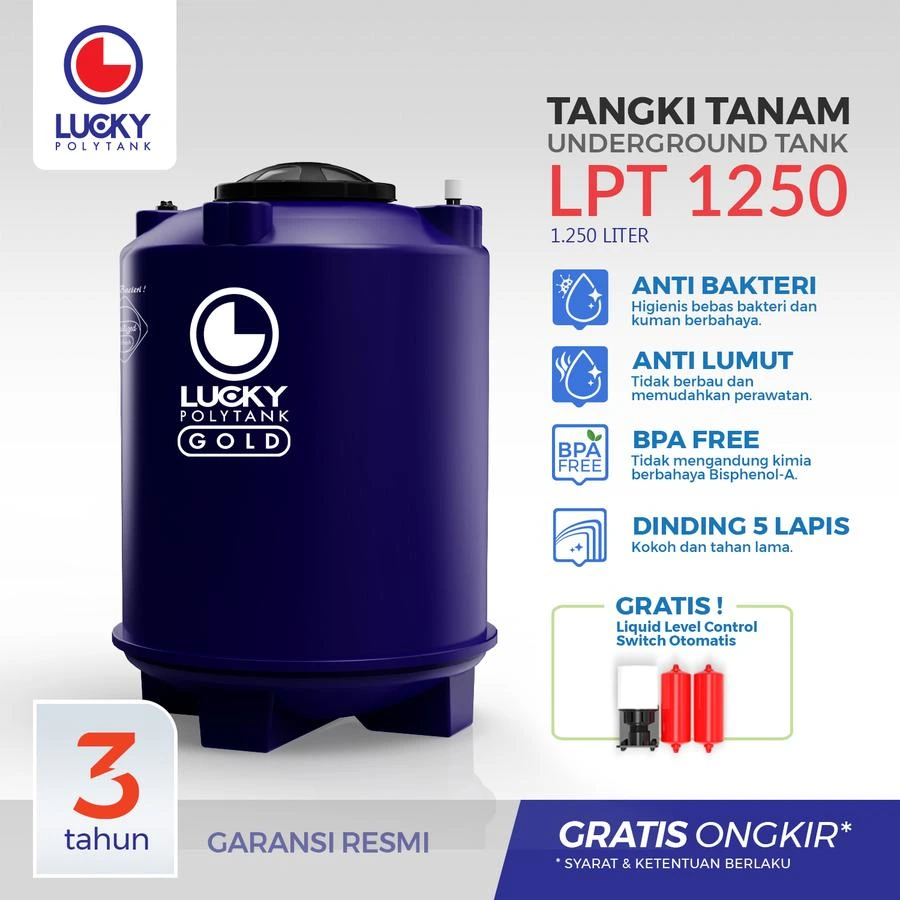 Tangki Tanam Lucky 1250 liter (LPT 1250)